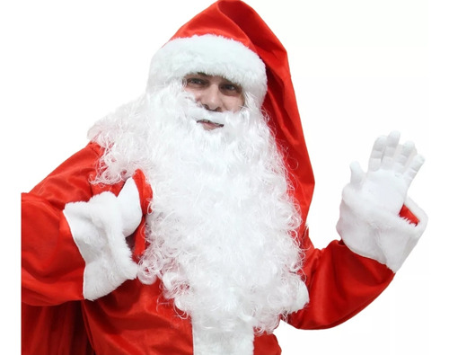 Peruca Para Papai Noel Barba Com Bigode
